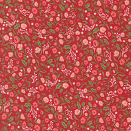 Berry and Pine Christmas Posies Cranberry by Lella Boutique
