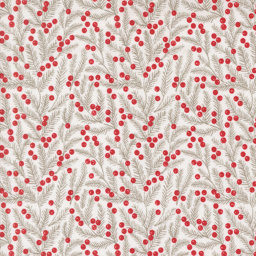 Berry and Pine Pine Needles Snow by Lella Boutique