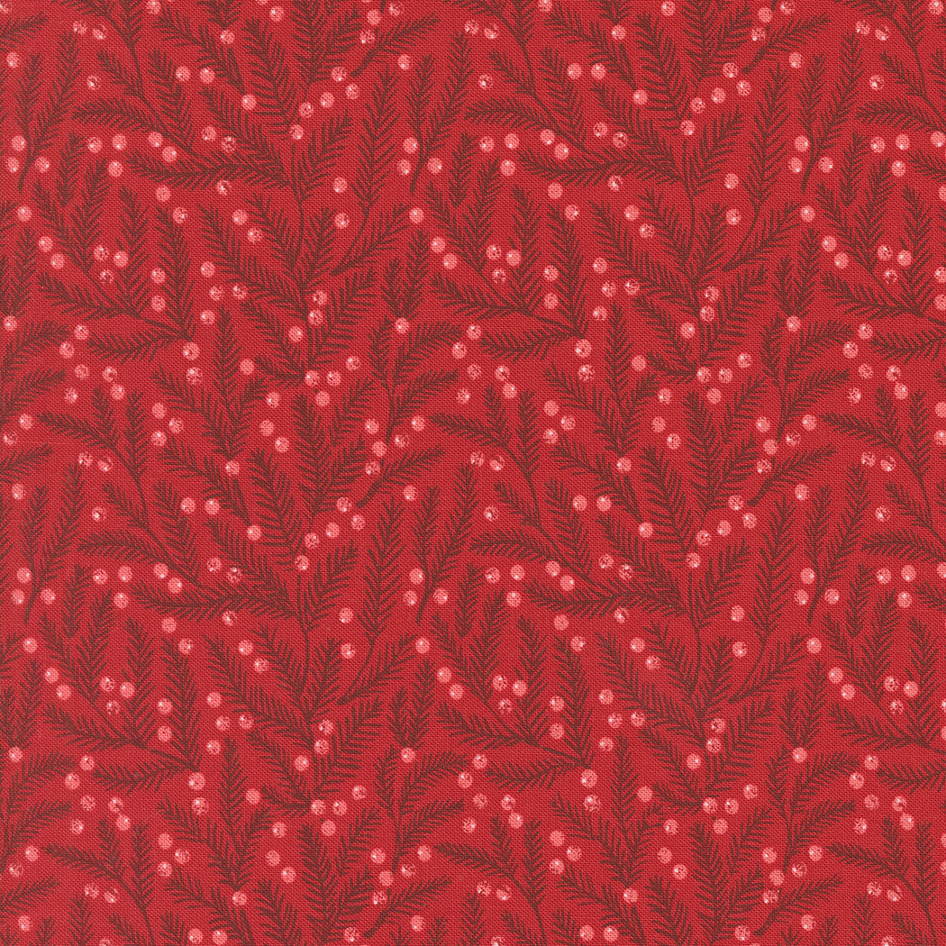 Berry and Pine Pine Needles Cranberry by Lella Boutique