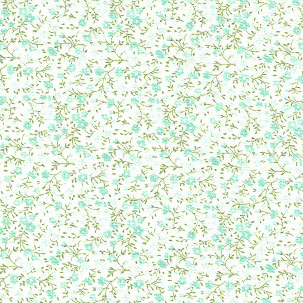 Lighthearted - Meadow Cream Aqua by Camille Roskelley