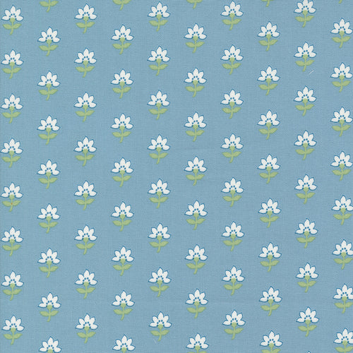Shoreline - Coastal Florals Light Blue by Camille Roskelley