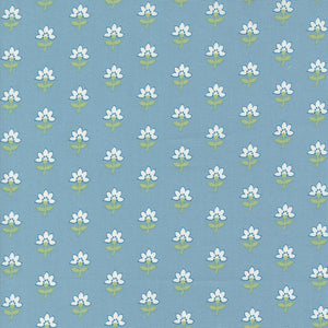 Shoreline - Coastal Florals Light Blue by Camille Roskelley
