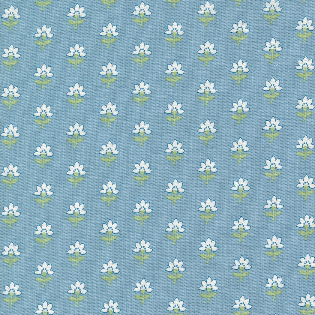 Shoreline - Coastal Florals Light Blue by Camille Roskelley