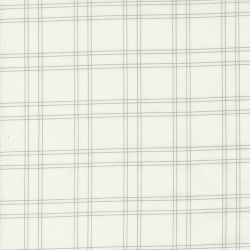 Shoreline - Plaid Checks and Plaids Cream Grey by Camille Roskelley