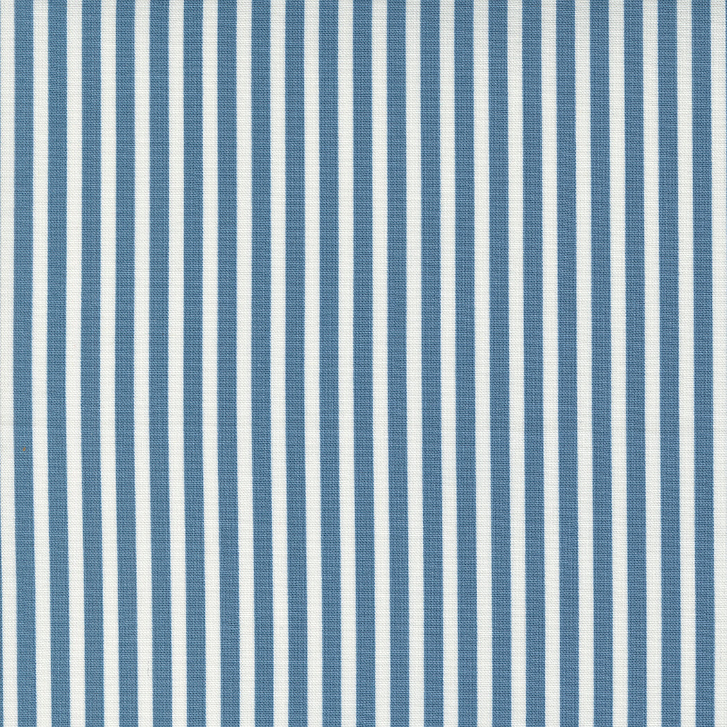 Shoreline - Simple Stripe Medium Blue by Camille Roskelley