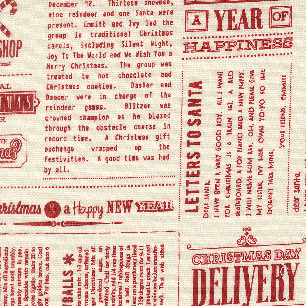 Emmitt and Ivy News Text Red by Sweetwater