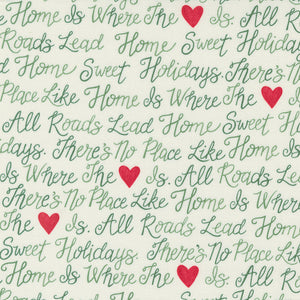 Holidays at Home - Holiday Text Snowy White by Deb Strain