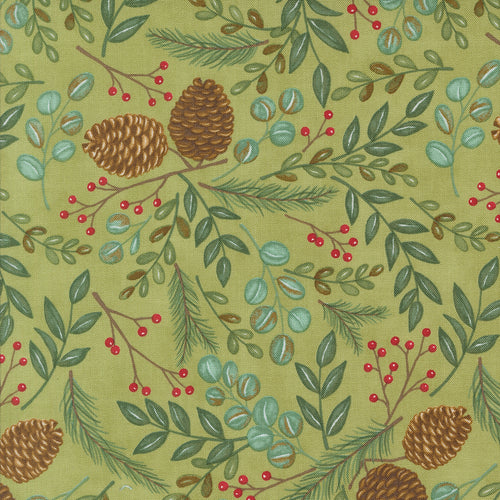 Winter Friends Woodland Greenery Holly by Deb Strain