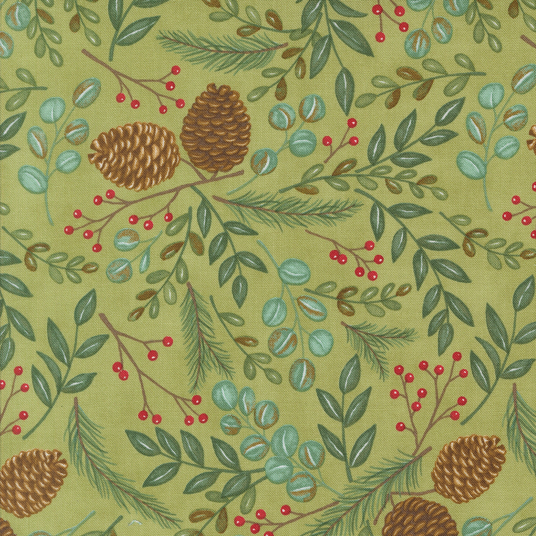 Winter Friends Woodland Greenery Holly by Deb Strain