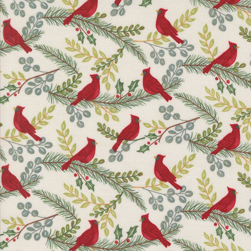 Winter Friends Cardinals Snowy White by Deb Strain