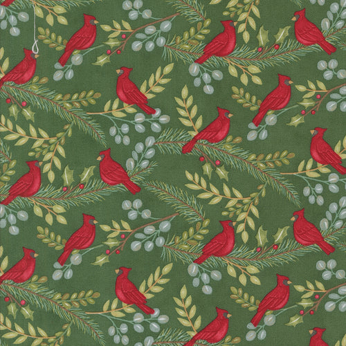 Winter Friends Cardinals Spruce by Deb Strain