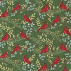 Winter Friends Cardinals Spruce by Deb Strain