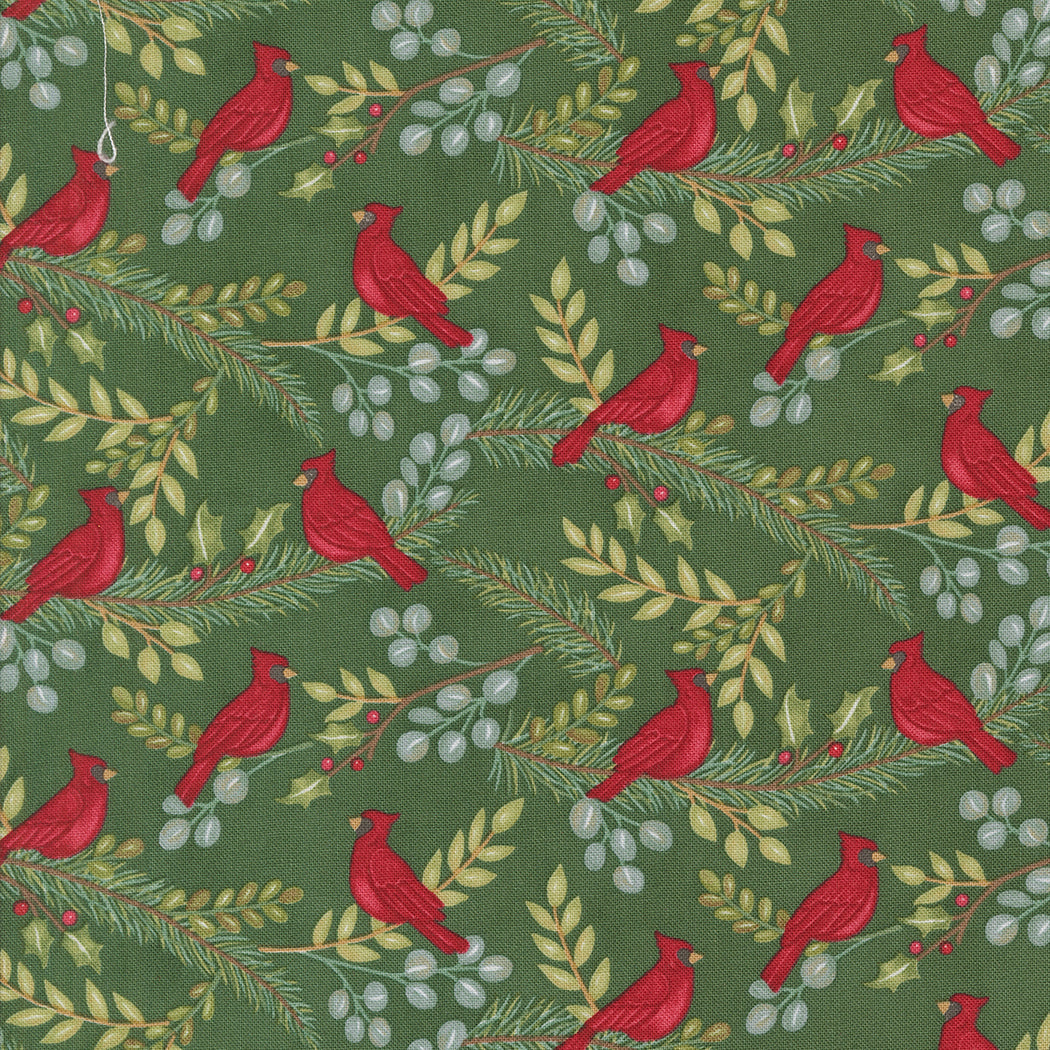 Winter Friends Cardinals Spruce by Deb Strain