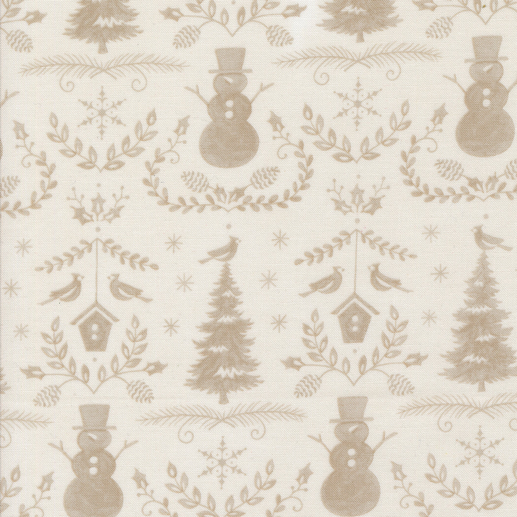 Winter Friends Winter Damask Snowy White by Deb Strain