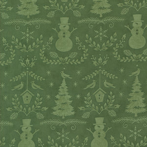Winter Friends Winter Damask Spruce by Deb Strain