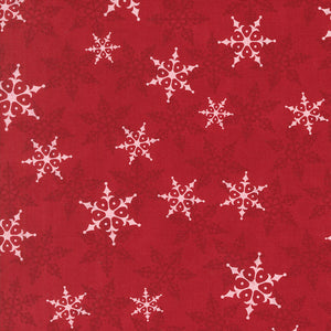 Winter Friends Snowflakes Berry Red by Deb Strain