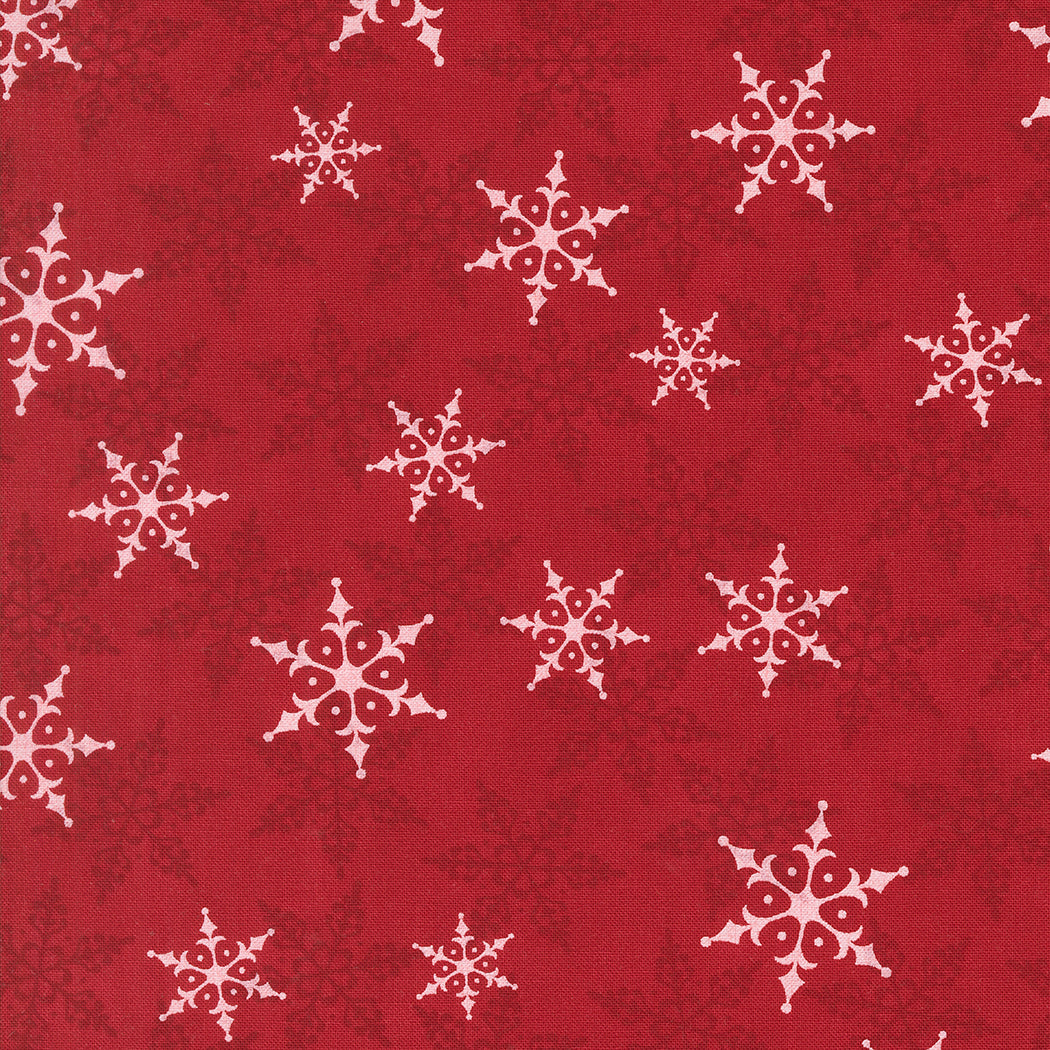 Winter Friends Snowflakes Berry Red by Deb Strain