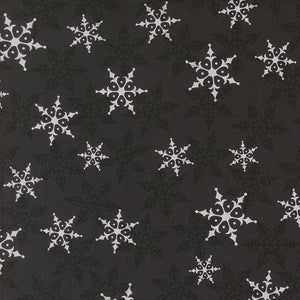 Winter Friends Snowflakes Charcoal Black by Deb Strain