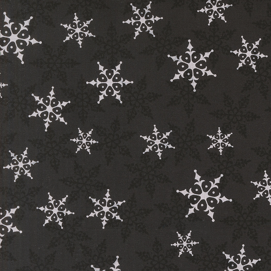 Winter Friends Snowflakes Charcoal Black by Deb Strain