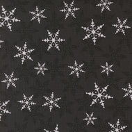 Winter Friends Snowflakes Charcoal Black by Deb Strain