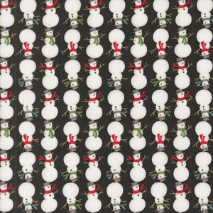 Winter Friends Snowmen Charcoal Black by Deb Strain