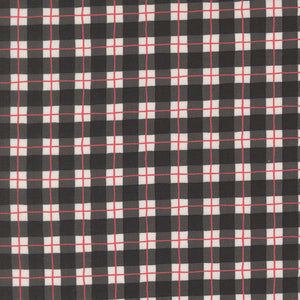 Winter Friends Plaid Charcoal Black by Deb Strain