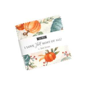 I Love Fall Most of All Mini Charm (2.5" Stacker) by Deb Strain