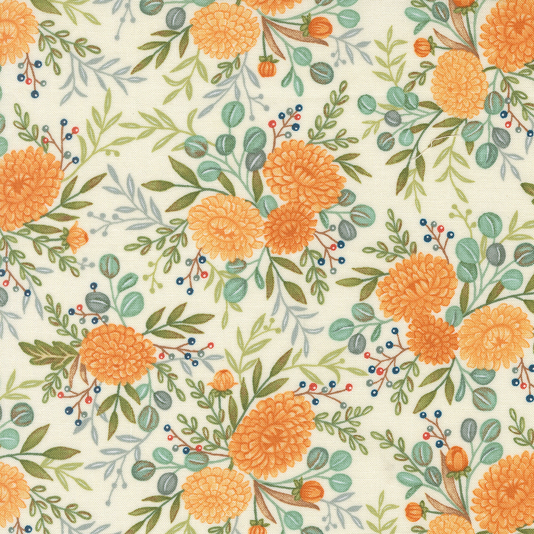 I Love Fall Most of All Fall Florals Warm White by Deb Strain