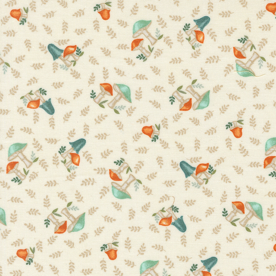 I Love Fall Most of All Mushrooms Warm White by Deb Strain