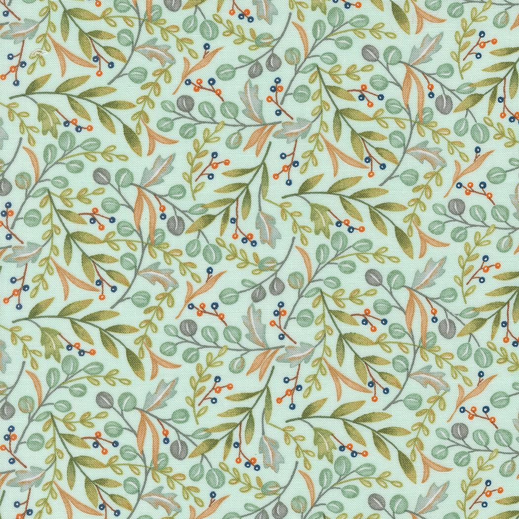 I Love Fall Most of All Fall Foliage Aqua by Deb Strain