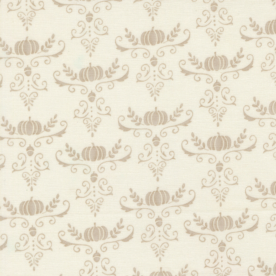 I Love Fall Most of All Pumpkins and Vines Damask Warm White by Deb Strain