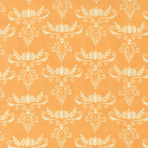 I Love Fall Most of All Pumpkins and Vines Damask Light Pumpkin by Deb Strain