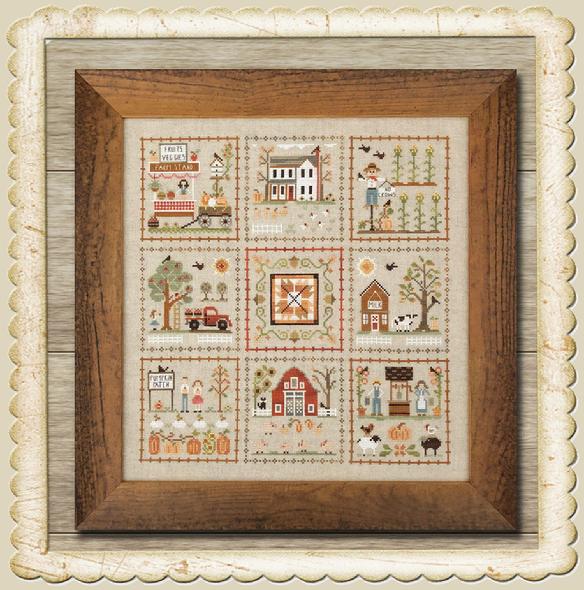 Little House Needleworksクロスステッチキット図案　刺繍糸 Fall on the Farm - COMPLETE SERIES by Little House Needleworks