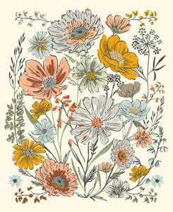 Woodland and Wildflowers - Panel Cream by Fancy That Design House