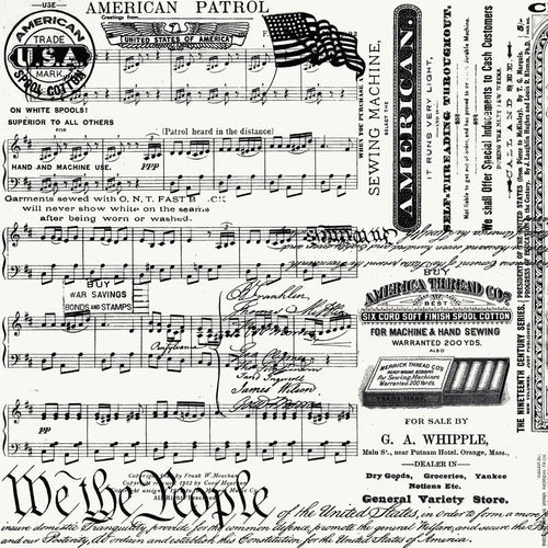 COMING SOON - Sew America Patriotic Text Off White by J. Wecker Frisch