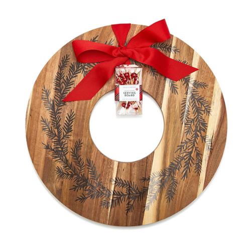 Holiday Wreath Serving Board by Twos Company Inc