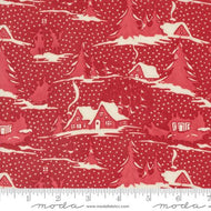 A Christmas Carol - Winter Village Landscape and Nature Scenic Carolers - Crimson by 3 Sisters