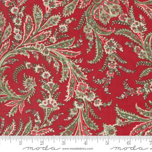 A Christmas Carol - Whispering Winds Paisley - Crimson by 3 Sisters