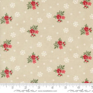 A Christmas Carol - Floral Flurries Small Floral Snowflakes - Parchment by 3 Sisters