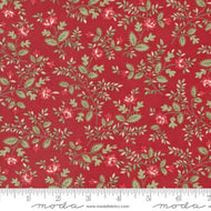 A Christmas Carol - Silent Night Small Florals - Crimson by 3 Sisters