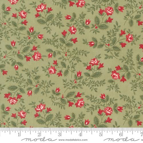 A Christmas Carol - Silent Night Small Floral - Sage by 3 Sisters