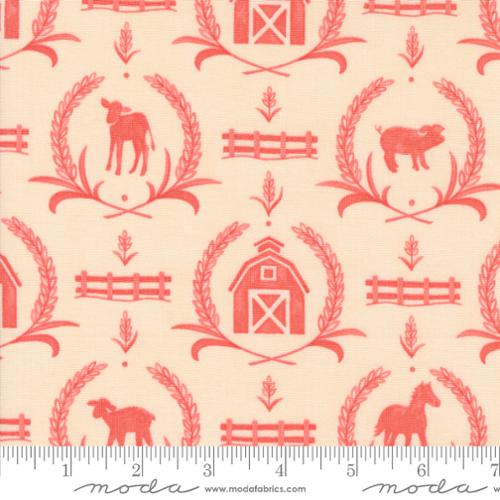 Willows Farm Farm Yard Damask Blush by Deb Strain