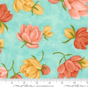 Kindred - Petaluma Florals Aqua by 1 Canoe 2