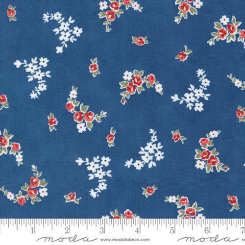 Grand Haven Blooming Garlands Nautical Blue by Minick & Simpson