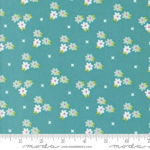 Laguna Sunrise Morning Glory Florals Teal by Sherri and Chelsi