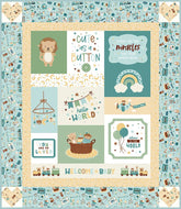 Baby Boy Cute as a Button Panel Boxed Quilt Kit by Lori Whitlock