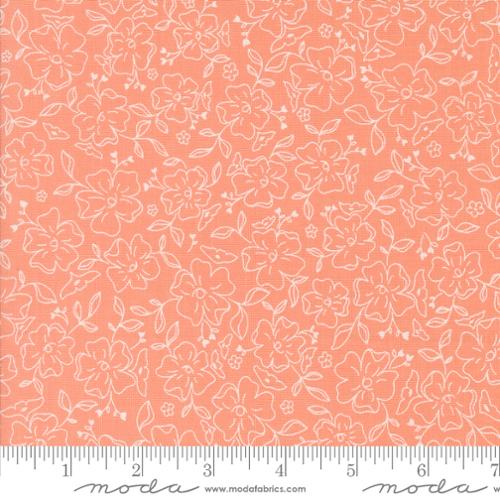 Dainty Meadow Dainty Doodles Florals Toile Coral by My Sew Quilty Life