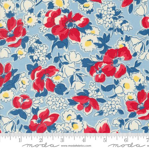 Time and Again Cheerful Florals Sky by Linzee McCray