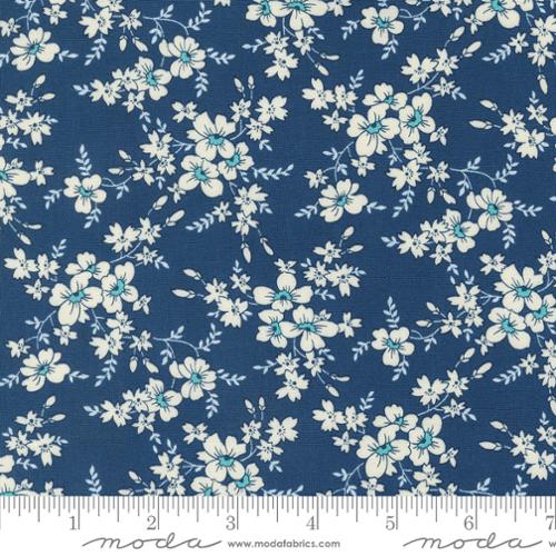 Time and Again Roundtop Florals Indigo by Linzee McCray