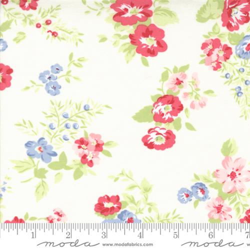 Hollyhocks and Roses English Rose Florals Jasmine by Bunny Hill Designs